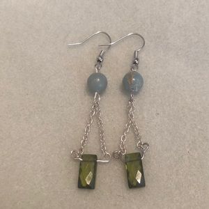 Hypo allergic to silver hooks Stone and glass